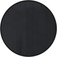 vidaXL Vloerkleed rond 60 cm bamboe zwart
