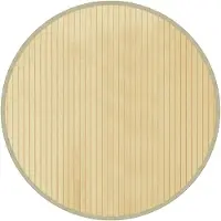 vidaXL Vloerkleed rond 60 cm bamboe lichtnaturel