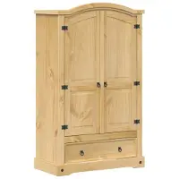 vidaXL Garderobekast "Corona", 101x52x170 cm, massief grenenhout