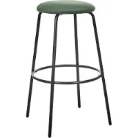 Beliani MORTON - Barkruk-Groen-Fluweel
