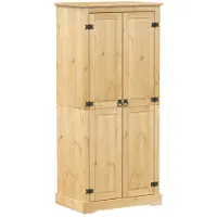 vidaXL Kledingkast Corona 76x50x170 cm massief grenenhout