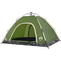 vidaXL Tent 4-persoons snelontgrendeling groen
