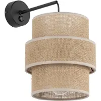 TK Lighting Wandlamp Calisto, bruin / roest, Woon-/ Eetkamer, Textiel / Stof / Zijde, Wandlamp