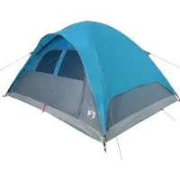 vidaXL Koepeltent 6-persoons waterdicht blauw