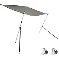 vidaXL Schaduwdoekset T-top 170x170x(113-182,5) cm antracietgrijs