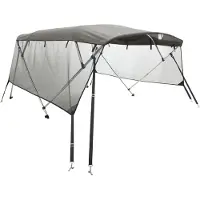 vidaXL Biminitop 4 bogen met mesh zijwanden 243x(170-182)x137 cm
