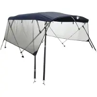 vidaXL Biminitop 4 bogen met mesh zijwanden 243x(230-244)x137 cm