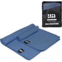 TRVLMORE Microvezel Reishanddoek Set - 2 Stuks - Large (75 x 150 cm) & Extra Large (90 x 180 cm) - Microvezel - Donkerblauw