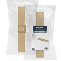 SQOON Industriële Stofzuigerzakken - Geschikt voor Soteco Micro - Vervangt Model 07940 - 10 Stuks - Papier - Voor Professioneel Gebruik in Bouw en Industrie