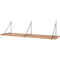 Artichok Mick houten wandplank naturel 120 x 29 cm