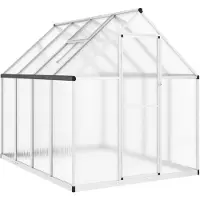 vidaXL Tuinkas met basisframe 224x169x195 cm aluminium zilverkleurig