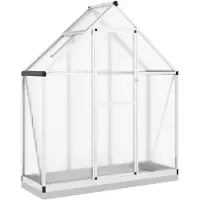 vidaXL Kas met funderingsframe, zilverkleurig, 169x58x202 cm, aluminium