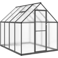 vidaXL Tuinkas met basisframe 224x169x195 cm aluminium antracietkleur