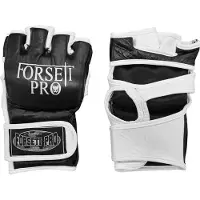 Forseti Pro MMA Handschoenen Leer - Zwart met wit