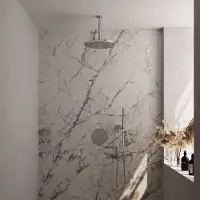 Brauer Chrome Edition thermostatische inbouw regendouche 3-weg rond SET 78 met 30 cm douchekop en plafondarm en staaf handdouche en doucheslang en wandaansluitbocht chroom