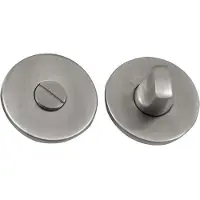 Hardbrass Shuffle toilet-/badkamersluiting rond dun 4mm - RVS