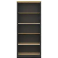 Hioshop Nola wandkast 4 planken koffiekleur.