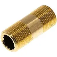 Tameson G 1 1/2'' Messing Dubbele Pijpnippel 16 Bar DIN 2982 - 150mm