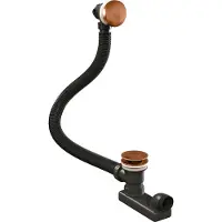 Brauer Badafvoer met Overloop Copper Edition Geborsteld Koper