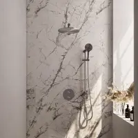 Brauer Edition Inbouw Regendoucheset 3-weg Rond - 30cm Hoofddouche - Rechte Wandarm - 3 Standen Handdouche - Glijstang - Geborsteld RVS PVD - Messing - Kranen, Douchekranen, Douchesets, Inbouw