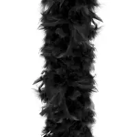 Springos Kerstboa | Kerstslinger | 1.8 m | Zwart