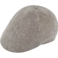 Fiebig FlatCap Platte pet, 6-Panel linnen Beige gemeleerd mt 55