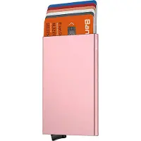 Dutchone Pasjeshouder mannen & vrouwen - Kaarthouder Pasjes - Pasjeshouder Uitschuifbaar - Creditcardhouder - RFID Pasjeshouder Aluminium - Roze/Rose