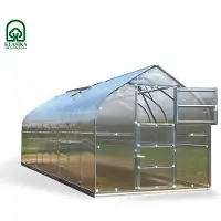 BAUMERA Kas KLASIKA STANDART 5 (2,5 x 2 meter) met fundering, 4 mm polycarbonaat en dakluiken met automatische openers.