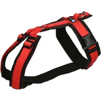 AnnyX Hondentuig - FUN - Speurtuig - Rood/Zwart - maat M - Borstomvang 62-74cm - Gewicht hond 18-30 kg