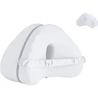 CB Orthopedisch kussen voor benen en knieën, stevig kussen voor zijslapers - beenkussen met traagschuim, ergonomisch kniekussens om rugpijn, heup, Ischias en gewrichten te verlichten (wit)
