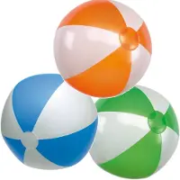 Merkloos 6x stuks Opblaasbare strandballen in 3 verschillende kleuren 28 cm - Strandballen