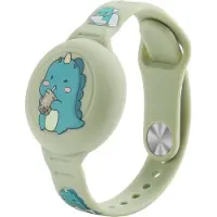 Telestore Airtag armband Polsband horloge - Airtag Sleutelhanger - Airtag Polsband Voor Kinderen - Airtag Armband - Airtag Apple - Airtag Houder - Airtag Hoesje - speciaal voor kinderen - groen met dinosaurus