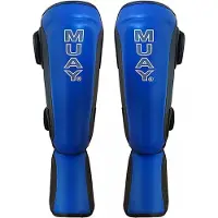 Muay Shin & Instep Premium blauw/zwart XL