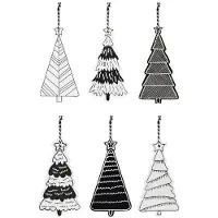 Tutumi 12x Houten Kerstboomhangers 9cm Boho Stijl
