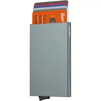 Dutchone Pasjeshouder mannen & vrouwen - Kaarthouder Pasjes - Pasjeshouder Uitschuifbaar - Creditcardhouder - RFID Pasjeshouder Aluminium - Grijs/Space Grey
