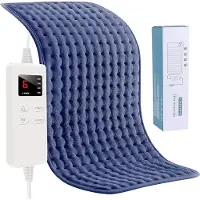 ZWOOS Warmtedeken - Verwarmingskussen - 75 x 40 - Automatische uitschakeling - Snelle verwarming - Elektrische deken - Verwarmingsmat - Blauw