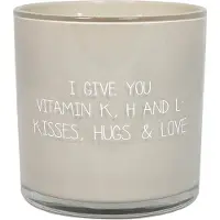 My Flame kaars kisses hugs and love. Soyawas 10x10cm