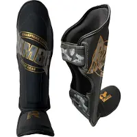 Rumble Scheenbeschermers Kickboksen Kinder Camo Zwart-Goud L