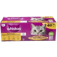 Whiskas 1x junior Multipack Gevogelte Selectie in Saus 40 x 85 gr
