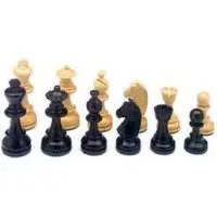 HOT Games 650558 - Schaakstukken - Staunton maat 4 - Palm/Zwart KH 83 mm