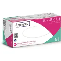 Bingold 35PLUS (100 stuks) violet blauw nitril wegwerp handschoenen, poedervrij - Large