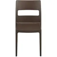 S•CAB Designstoel, terrasstoel, campingstoel SAI in bruin van het Italiaanse . Verpakt per 6 stuks en 5 jaar garantie!