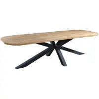 Yoi Tuintafel Noas Alu Dark Grey / Teak 220 x 100 cm