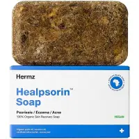 Hermz Healpsorin Zwarte Afrikaanse Zeep 100 g – Verzacht Psoriasis, Eczeem & Acne