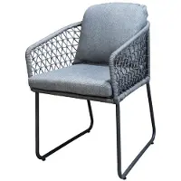Yoi Tuinstoel Bara Dark Grey Mixed Grey