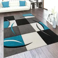 Paco Home Vloerkleed Woonkamer In Versch. Kleuren En Afmetingen Ruitpatroon Strepen 3D-Design Korte Pool 120x170 cm