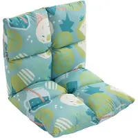Howa 2 in 1 Kinderfauteuil + Kinderlounger Vloerstoel vor Kinderen - 6-voudig verstelbare rugleuning "colorful blue" 8604