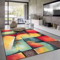 Paco Home Vloerkleed Woonkamer Laagpolig Modern Patroon Geometrisch 3D 80x150 cm