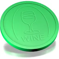 Combicraft Reliëfmunten wijn neon groen - 250 stuks