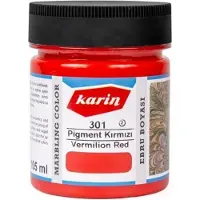 Karin Ebru / Papiermarmer Verf - Vermiljoen Rood - 105 ml